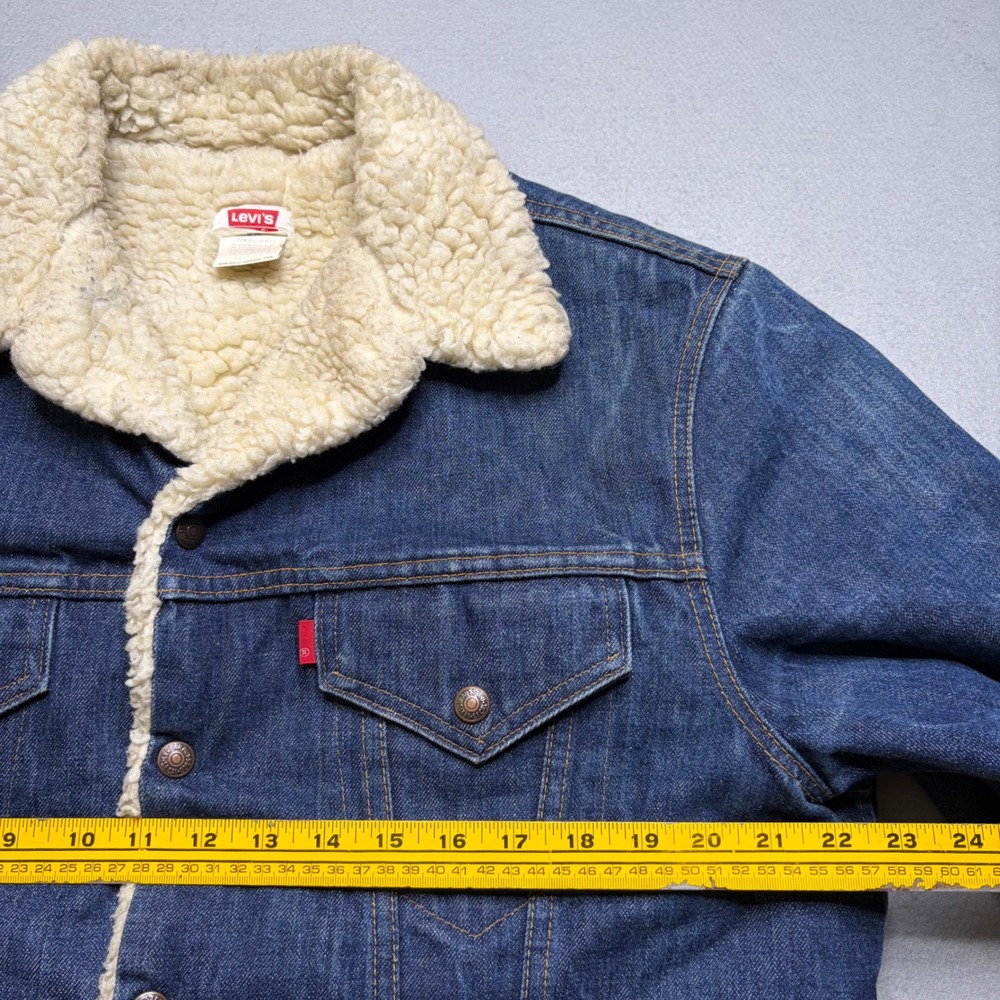 Levi's Denim‎ Jacket Mens L Blue 70605-0217 Sherpa Lined Vintage Trucker Jacket - Picture 6 of 13